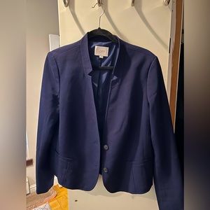Blue notched lapel blazer from Loft
